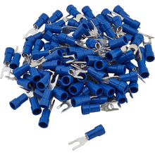 Load image into Gallery viewer, Install Bay 3MBVST8 3M™ Blue Vinyl Spade Terminal 16-14 Gauge #8 Pkg of 100