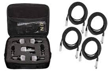 Load image into Gallery viewer, Cad Audio Stage7 Premium 7-Piece Drum Instrument Mic Pack Vinyl Carrying Case + 4 Microphones Cables