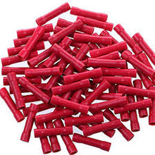 Load image into Gallery viewer, Install Bay RVBC Red Vinyl Butt Connector 22-18 Gauge Package of 100