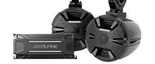 Load image into Gallery viewer, Alpine PSS-SX01 2 6.5" Wakeboard Tower Speakers + Amplifier KTA-30FW+Bluetooth For ATV/UTV/RZR