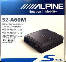Load image into Gallery viewer, Alpine S2-A60M S-Series Class D 600 W Mono Subwoofer Amplifier + 0 Gauge Amp Kit