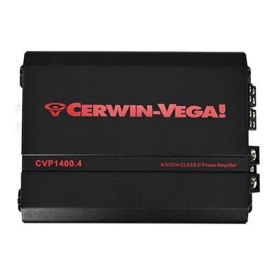 Cerwin Vega CVP1400.4 4CH Amplifier + 2 H7653 6.5" Car Speakers
