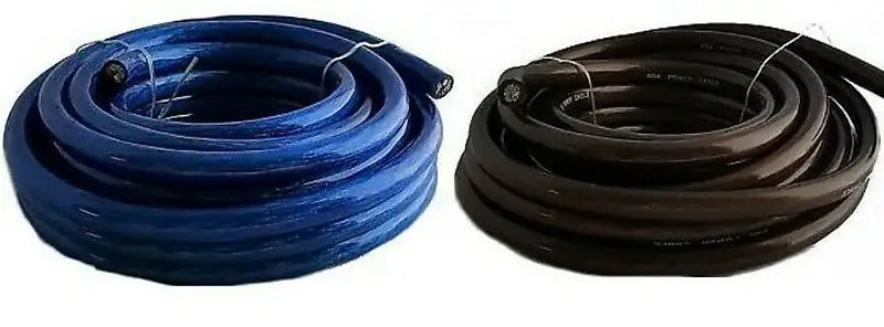 PATRON 50 FEET 0 GAUGE BLUE & BLACK POWER + GROUND WIRE CABLE 1/0 GAUG CAR AUDIO