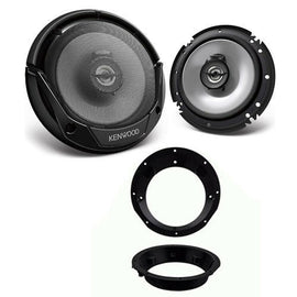 For Harley Davidson Touring Kenwood KFC-1665S 6.5” Speaker Package  & Speaker Adapter Install Kit Stereo Radio