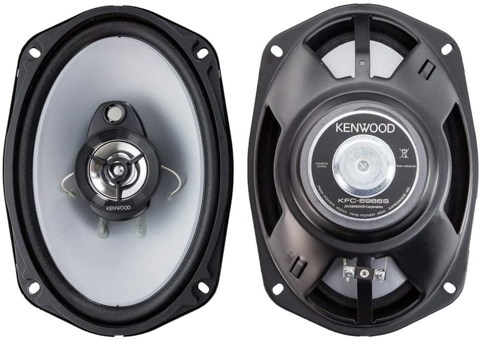 Kenwood KFC-6966S 6x9" 400-Watt 4-ohm 3-Way Speakers + 6x9" Square Box