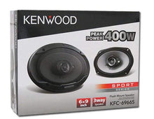 Load image into Gallery viewer, Kenwood KFC-6966S 6x9" 400-Watt 4-ohm 3-Way Speakers + 6x9" Square Box