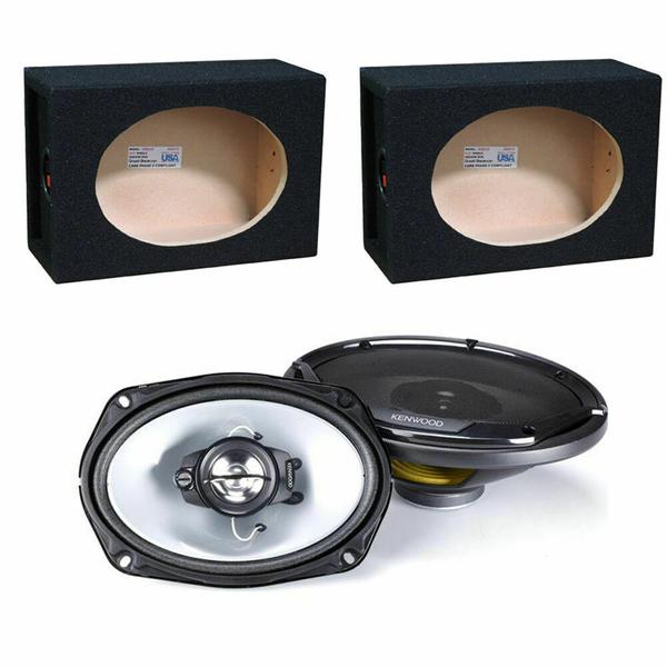 Kenwood KFC-6966S 6x9" 400-Watt 4-ohm 3-Way Speakers + 6x9" Square Box