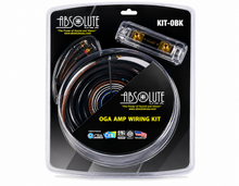 Load image into Gallery viewer, 2 Absolute KIT0BK Complete 0 Gauge Black Amp Kit with RCA Interconnect Cable Black