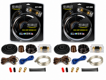 Load image into Gallery viewer, 2 Absolute KIT0BK Complete 0 Gauge Black Amp Kit with RCA Interconnect Cable Black