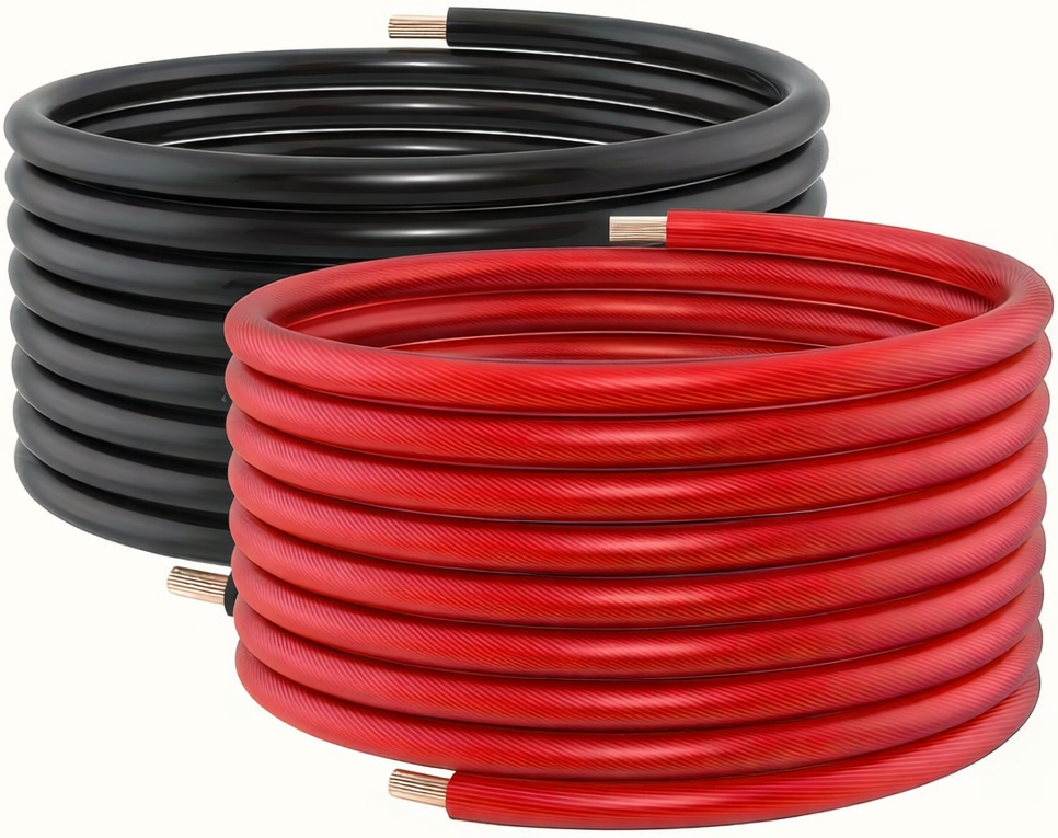 Absolute P4-25RB 50 Feet 25' Red 25' Black 4 Gauge Power Ground Wire