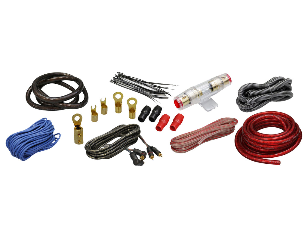 Cerwin Vega XED6004D 4CH Car Micro Amplifier & 4 XED-62 6.5" Speaker + 4 Gauge Amp Kit