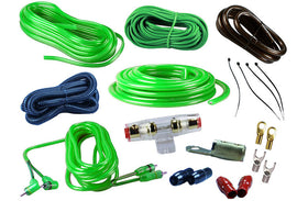 Absolute KIT4GR Complete PRO Marine Auto Car RV 4 Gauge 2000 Watts Amplifier Complete Installation Amp Kit