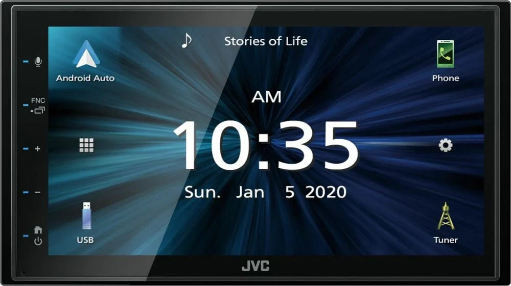Jvc KW-M560BT 6.8" Double-DIN Touchscreen Digital Multimedia Receiver with Bluetooth, Apple CarPlay, Android Auto (Sirius XM Ready)