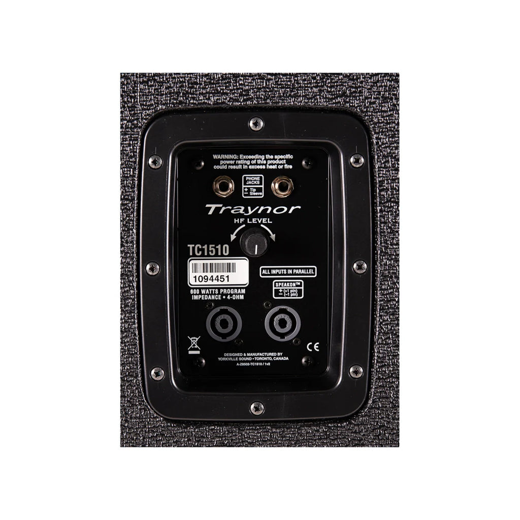 Traynor TC1510 2 x 10-inch / 1 x 15-inch Bass Extension Cabinet – 600 Watts