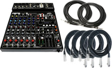 Load image into Gallery viewer, Peavey PV 10 AT 10 Channel Compact Mixing Mixer Console with Bluetooth Auto-Tune pitch correction + 2 1/4" &amp; 4 XLR Cables