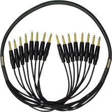 Load image into Gallery viewer, Mogami GOLD 8 TSTS-20 Gold TS to TS 1/4" 8-Channel Male Analog Snake Cable - 20 foot