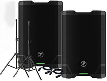 Load image into Gallery viewer, 2 Mackie SRT215 15" 1600-watt Professional Powered Loudspeaker &amp; Stand &amp; Cable