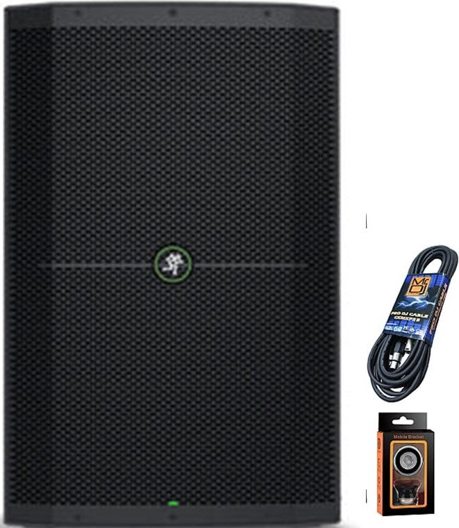 Mackie Thump215XT 15" DSP and Bluetooth Power Loudspeaker + MR DJ Cables and Mobile Phone Holder