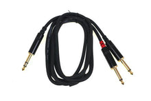 Load image into Gallery viewer, Yorkville LP206SPY Premium 1/4 TRS-M To 1/4-M Y-Cable - 6 ft