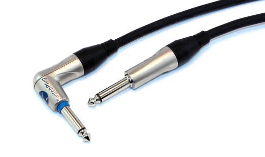 Yorkville PC-20DLXSA DLX Series Premium Silent Switching Right Angle Guitar Cable - 20 ft