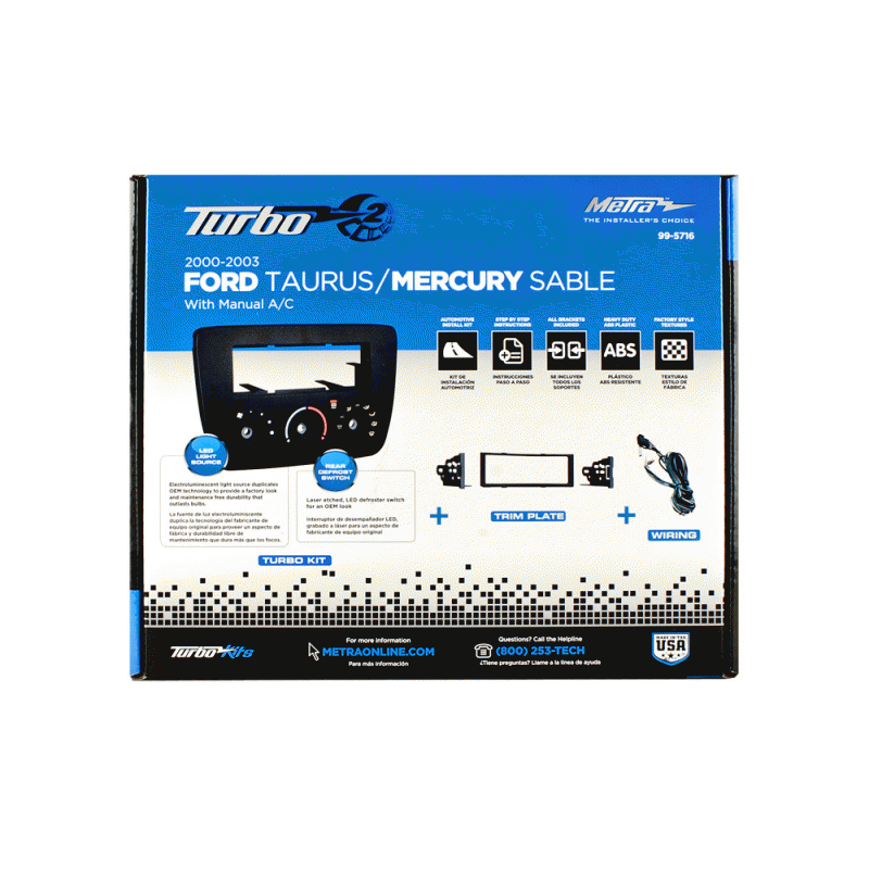 Metra 99-5716 Car Installation Kit 99-5716 compatible Fit 00-up Ford Taurus Mercury Sable