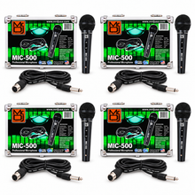 Load image into Gallery viewer, 4 MR DJ MIC500 Professional Handheld Hypercardioid Dynamic Microphone 12 FT XLR-to-1/4" Cable