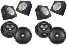 Load image into Gallery viewer, 2 Absolute MID65P 6.5" 500W Mid-Range Aluminum Bullet Loudspeaker + Flat Box