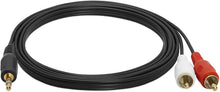 Load image into Gallery viewer, Absolute 6 Feet Y Cable Splitter 1-Mini Plug, 2-RCA Plugs