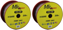 Load image into Gallery viewer, 2 Mk Audio PC8-250BK 8 Gauge Black Multi-Strand 250 Feet Power Ground Wire Cable (Total 500 Feet)