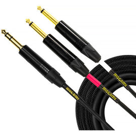 Mogami GOLD INSERT TS-20 Gold Insert or Left/Right Split TRS to Dual TS Cable (20')