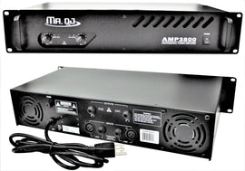 MR DJ AMP3800 Power PA DJ Amp 3800W, 2-channel bridgeable dynamic series PA DJ power amplifier