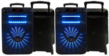 Load image into Gallery viewer, Pair of MR Dj ACE 15" Portable Speaker with Bluetooth/Rechargeable Battery