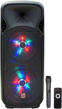 Load image into Gallery viewer, MR DJ LETS-PARTY Dual 12" Battery Powered Bluetooth Speaker Microphone Party Speaker