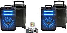 Load image into Gallery viewer, Pair of Mr Dj ART 12" Bluetooth Portable Speaker with Bluetooth/Rechargeable Battery and App Control