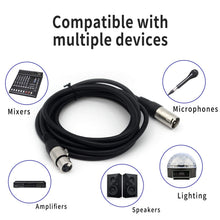 Load image into Gallery viewer, MR DJ CDMX10-3 10' DMX 3-Pin XLR Male to Female Pro Stage DJ Lighting DMX Cable