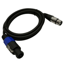 Load image into Gallery viewer, MR DJ CSMXF50 50' Speakon Plug Male to XLR Female Extension Cable for PA DJ Amplifier Stage Monitor