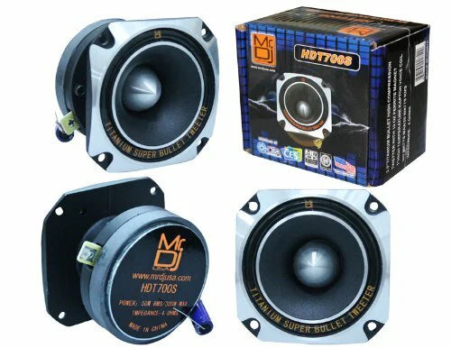 MR DJ USA HDT700S 3.5-Inch Titanium Bullet Tweeter w/ 10 Ounce Ferrite Magnet Chrom
