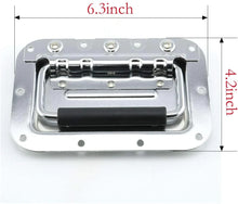 Load image into Gallery viewer, 2 MR DJ HR100C Spring Loaded Recesses Handle Medium Spring Loaded Recessed Heavy Duty Chrome Flight Case Speaker Cabinet Road Case Handle