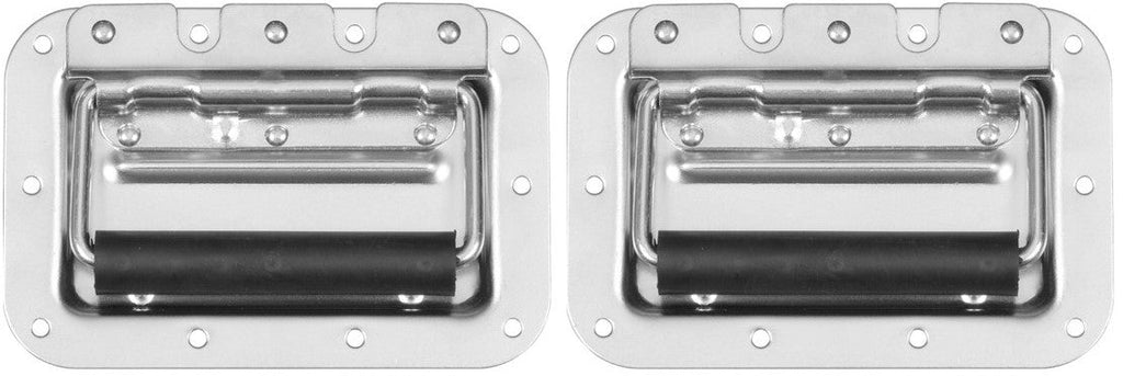 2 MR DJ HR100C Spring Loaded Recesses Handle Medium Spring Loaded Recessed Heavy Duty Chrome Flight Case Speaker Cabinet Road Case Handle