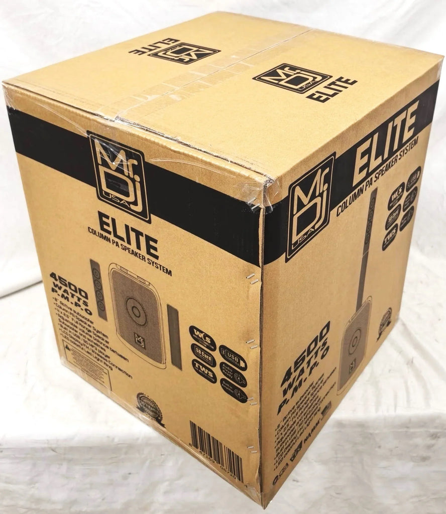 MR DJ ELITE All-In-One 8" Portable Bluetooth Line Column Array Speaker