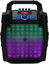Load image into Gallery viewer, MR DJ USA PartyRock 8" Portable PA Bluetooth Speaker - Powerful Karaoke Machine with Sound Activated LED Lights, FM Radio, USB/SD &amp; Battery Powered