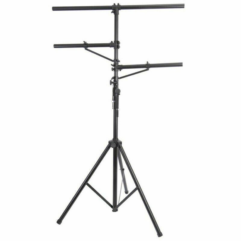 Universal Pro Audio DJ Adjustable Tripod Stand with Top T Bar for Par Cans, Wash
