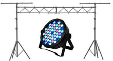 Load image into Gallery viewer, MR DJ LS560 10FT Portable PRO Audio PA DJ Lightweight Aluminum Lighting Truss + MEGA354 SlimPAR 54 Low Profile RGB LED Par