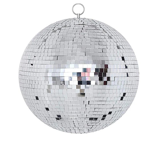 MR Truss 8" Mirror Balls Silver Covered with Tiny Mirrored Squares