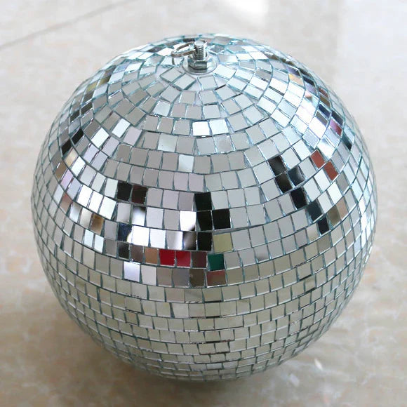 MR Truss 8" Mirror Balls Silver Covered with Tiny Mirrored Squares