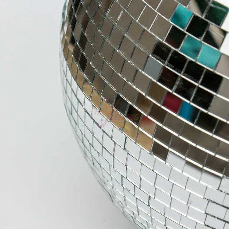 MR Truss 8" Mirror Balls Silver Covered with Tiny Mirrored Squares