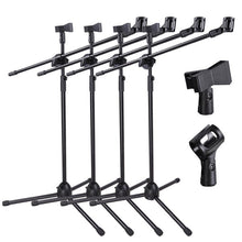 Load image into Gallery viewer, 4 MR DJ MS500 Heavy Duty Telescoping Microphone Mic Boom Stand, Tripod Cast Base