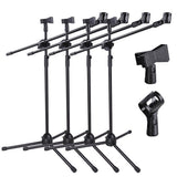 4 MR DJ MS500 Heavy Duty Telescoping Microphone Mic Boom Stand, Tripod Cast Base