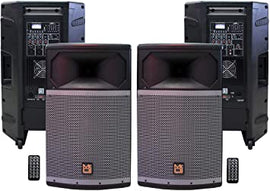 2 MR DJ PRO115BT PA DJ Powered Speaker Professional PRO PA DJ 15