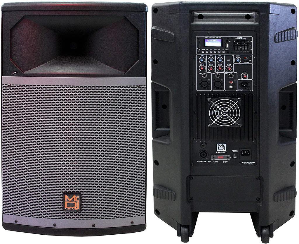 MR DJ PRO115BT PA DJ Powered Speaker PRO PA DJ 15" 2-Way Full-Range Powered/Active DJ Loudspeaker